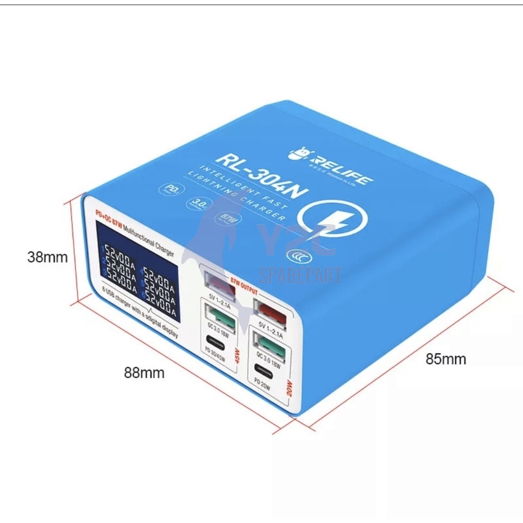 ADAPTOR SMART RELIFE RL-304N 6 PORT USB / ALAT SERVIS SRVICE HP