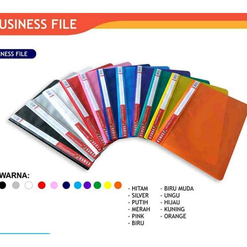 

Bussines File Folio Kantong Esbee (12 pcs) / Map Plastik Snelhecter