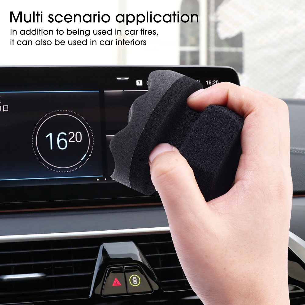 Sikat Spons Waxing Ban Mobil/Bantalan Poles Otomotif/Buffing Sponge Pads For Car Buffer Polisher Compounding Polishing and Waxing/Aplikator Poles Mobil Cleaning Care Pad
