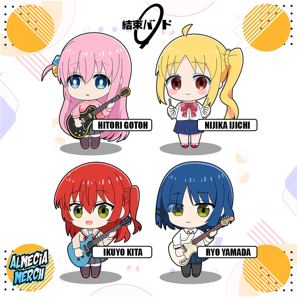 Gantungan Kunci Bocchi The Rock Anime / Keychain Karakter Bocchi Nijika Ryo Kita