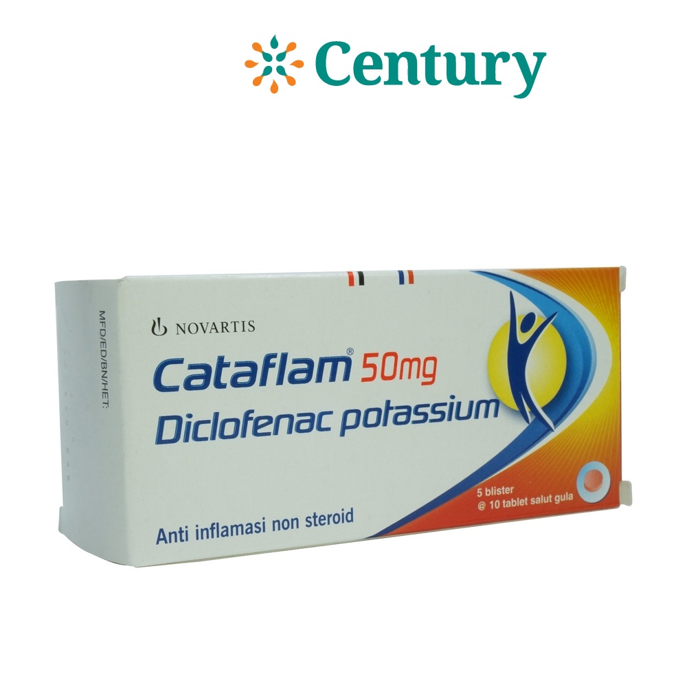 CATAFLAM 50 MG 1 BLISTER ISI 10 TABLET / KALIUM DIKLOFENAK / NYERI / RADANG/BENGKAK/SAKIT GIGI/GUSI 