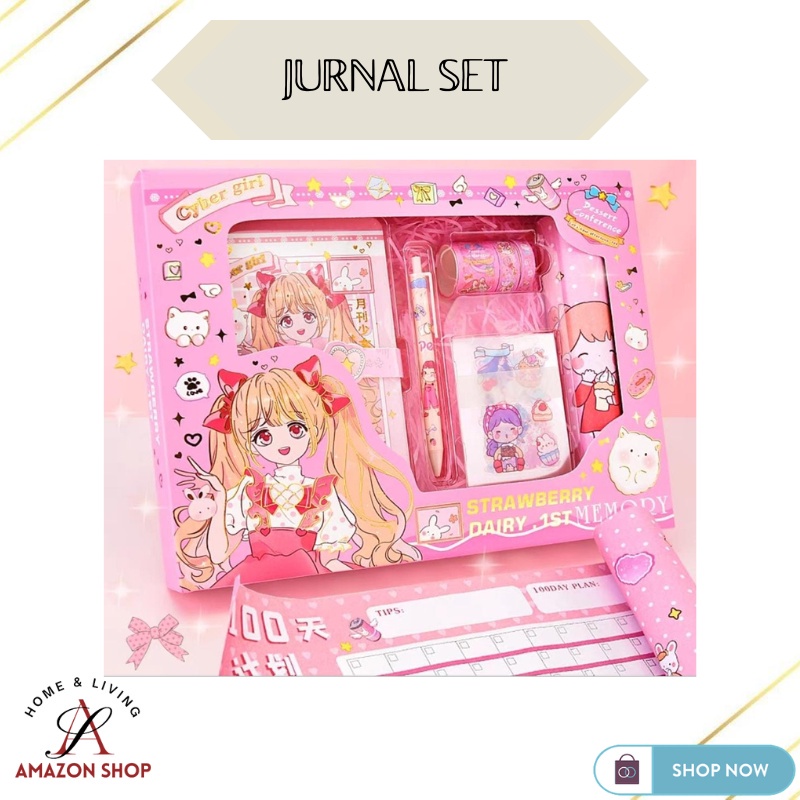 

Terlaris ✨ - (LC) Jurnal Set Buku Agenda Diary Book Notebook Plus Stiker / Hadiah Hampers3.1.23