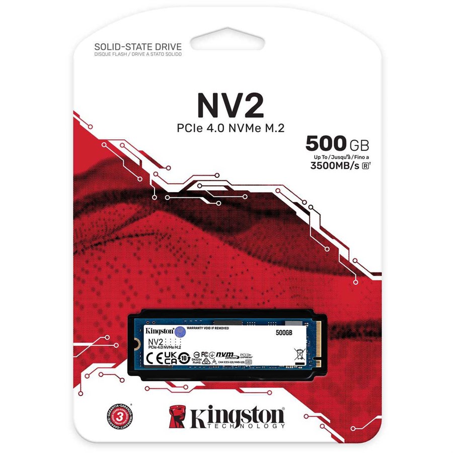 KINGSTON SSD 500GB 500 GB NV2 M.2 2280 NVMe PCIe SNV2S 500G RESMI