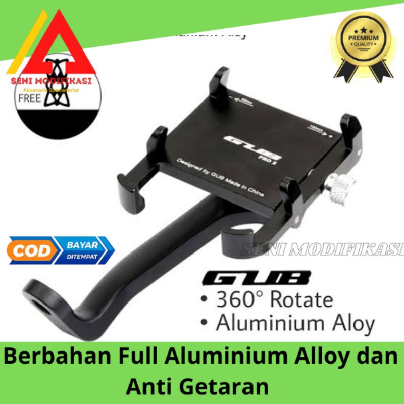GUB Pro 2  HOLDER  HP PHONE GPS Motor FAZZIO VARIO ADV AEROX XMAX SCOOPY GENIO BEATUNIVERSAL