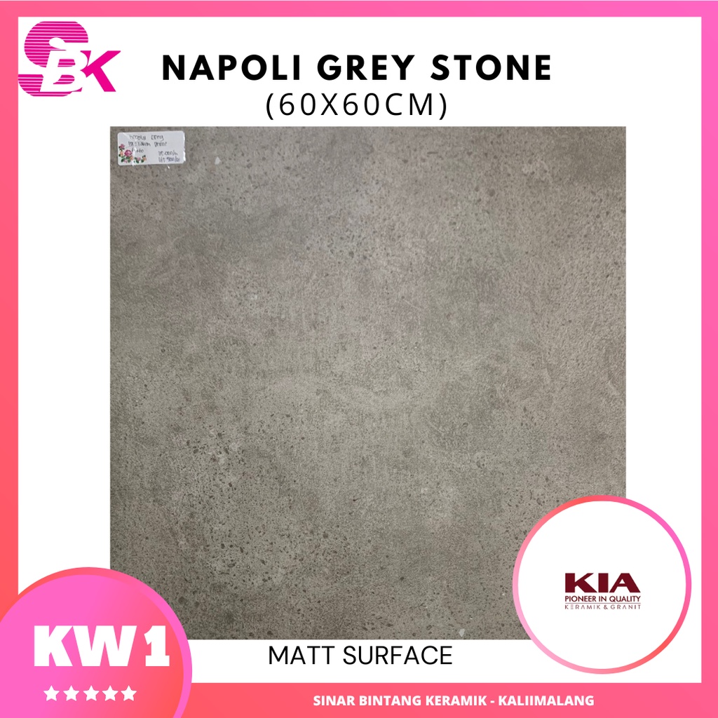 Granit Ruangan 60x60 Napoli Grey Stone