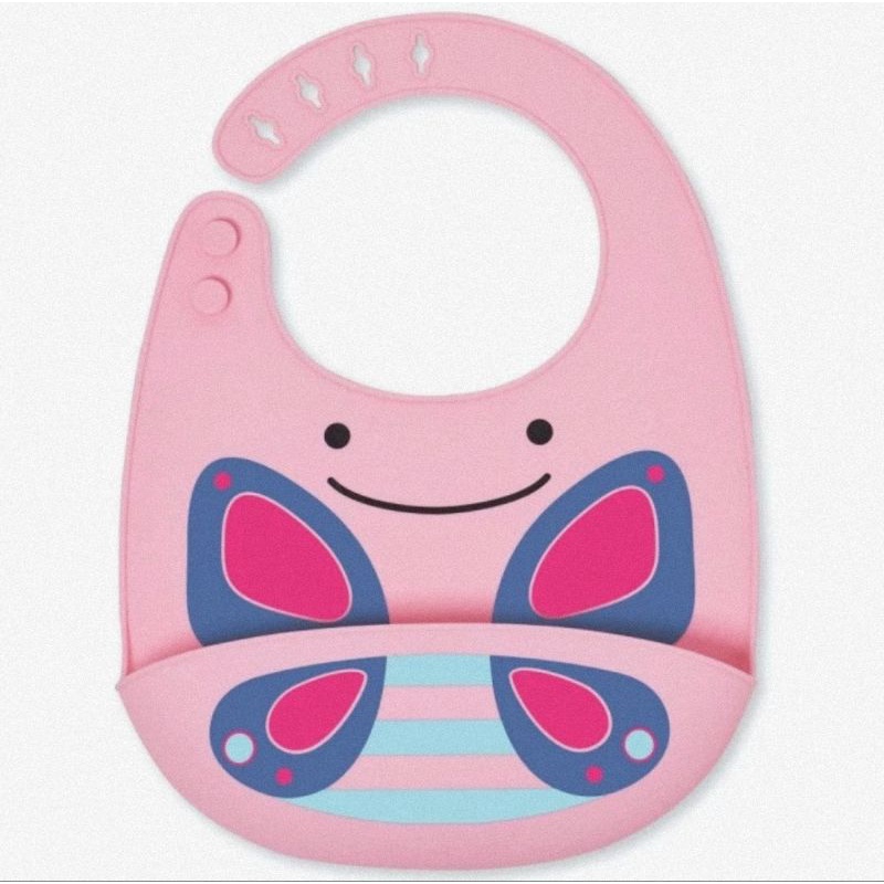 Skip Hop Zoo Silicone Bib - Celemek Makan Bayi &amp; Anak