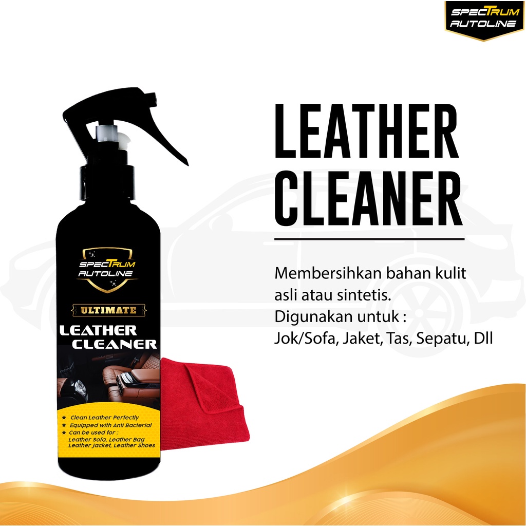 SPECTRUM Leather Cleaner Pembersih Jok Mobil Jaket Tas Kulit Asli Sintetis