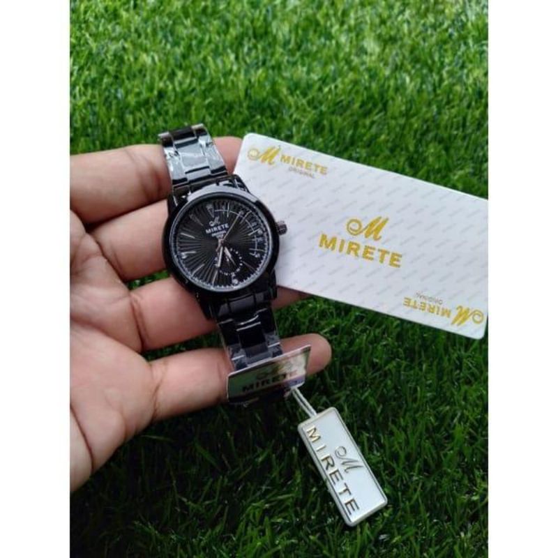 Jam Tangan Wanita import Mirete Original Rantai Stainless Steel Tahan Air Free Batrai Cadangan