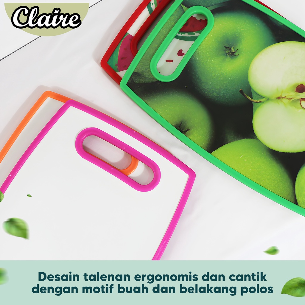 TALENAN PLASTIK MOTIF BUAH / CUTTING BOARD TEBAL MOTIF BUAH