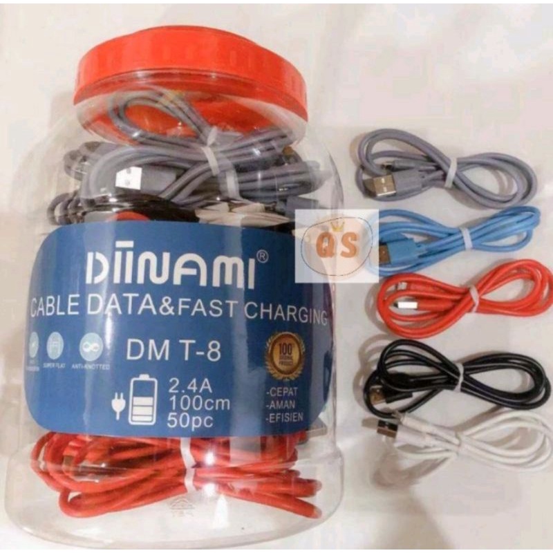 KABEL DATA FAST CHARGER DINAMI MICRO TYPE C LIGHTNING