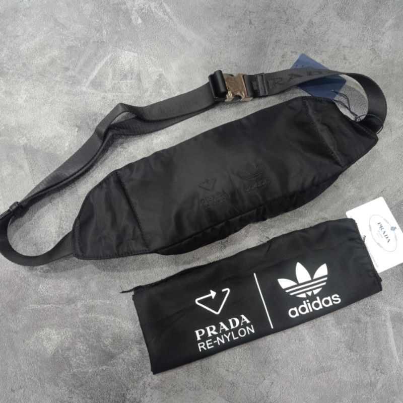 Waistbag Prada x Adidas Nylon Belt Bag Tas Pinggang Super Premium Quality