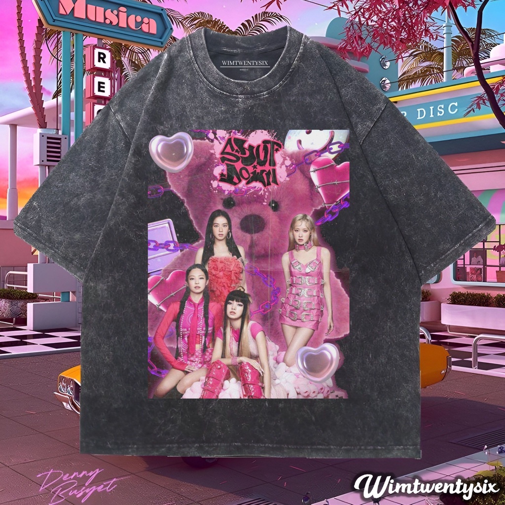 Wimtwentysix “Blackpink shut down” Oversize T-shirt | kaos washed | vintage tee