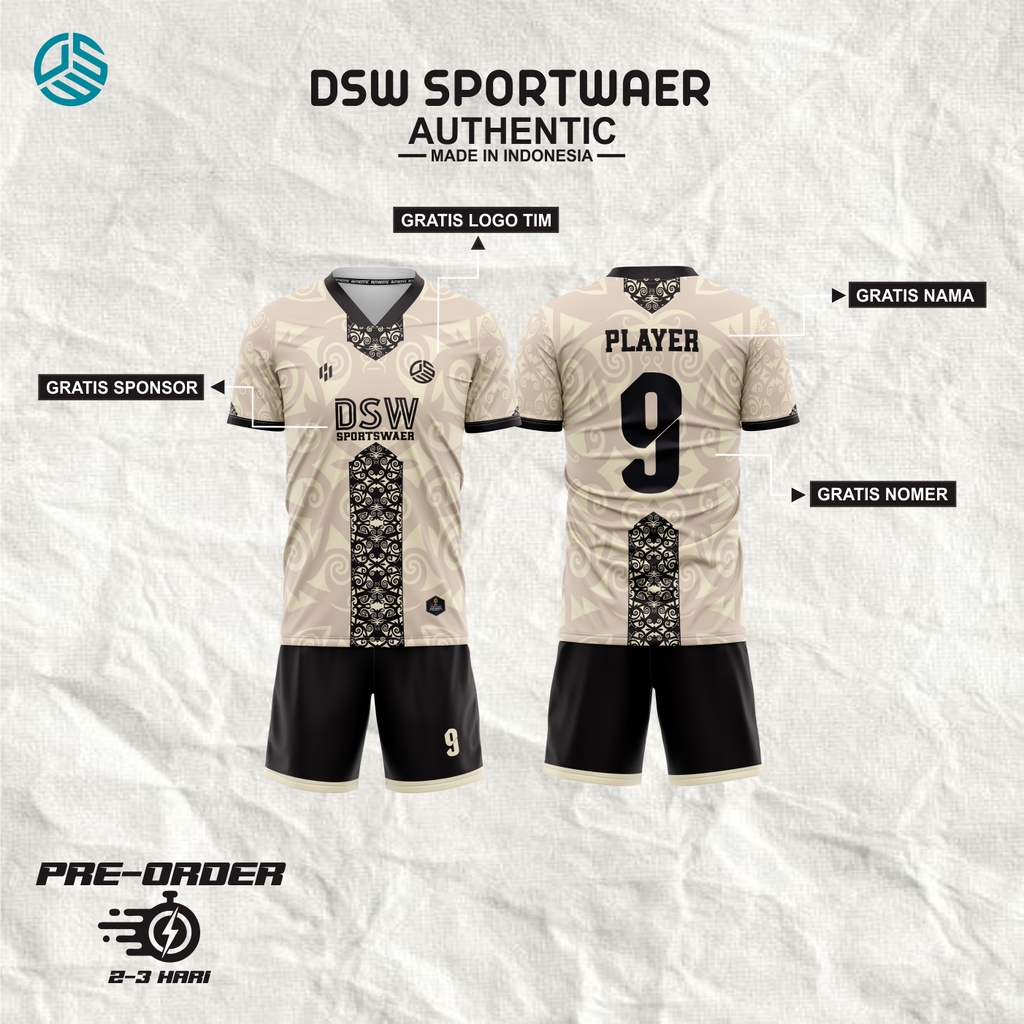 JERSEY FUTSAL BOLA BATIK CUSTOM FULL PRINTING (PESAN SATU BISA) KODE B01
