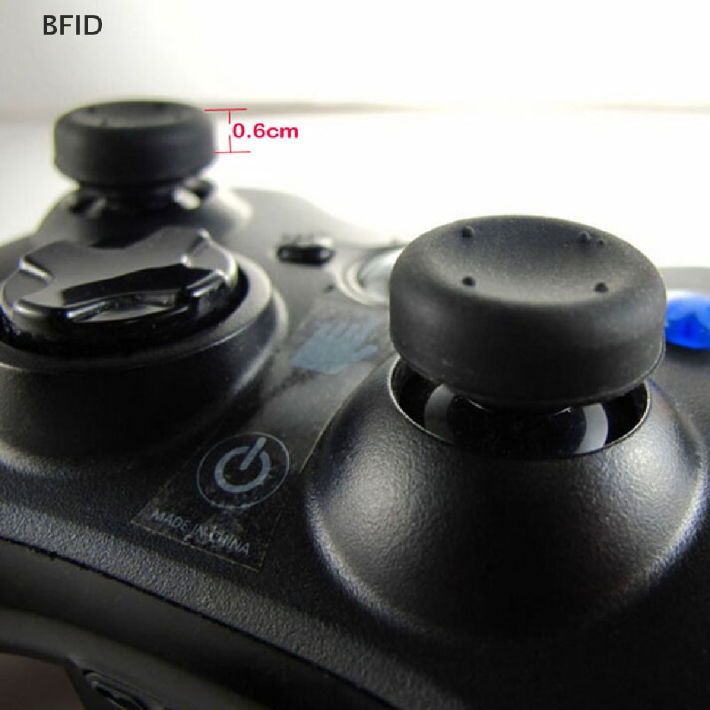 [BFID] 8pcs Topi Penutup Grip Stik Jempol Bahan Silikon Warna Hitam Untuk Controller PS4 Game Ana [ID]