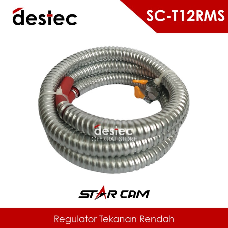 Starcam Regulator + Selang Gas Elpiji | SC-T12RMS Slang Paket LPG Tekanan Rendah