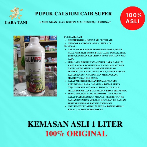 PUPUK CALSIUM CAIR 1 LITER - Perangsang bunga penguat bunga Pupuk Calsium Cair Calsium Super Calsium