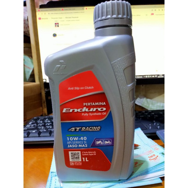 Oli Enduro Racing 4T 10W-40 1 Liter Oli Mesin Pertamina Enduro Racing 1000 ml (Asli)