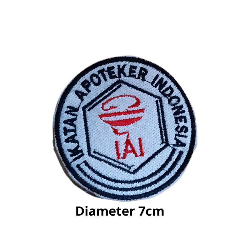 Emblem Bordir Logo IAI Ikatan Apoteker Indonesia