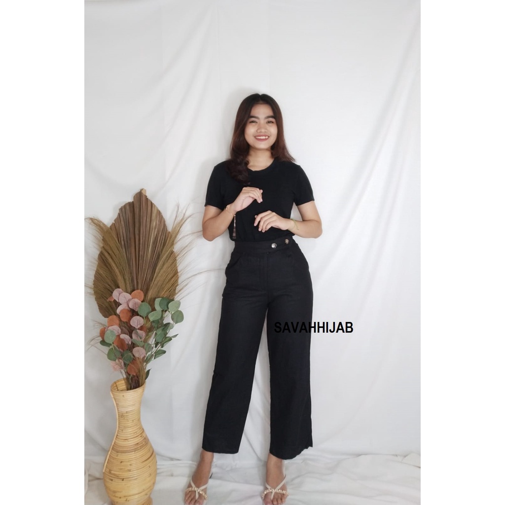 CELANA KULOT SIDE BUTTON/CELANA HIGHWAIST/CELANA KULOT