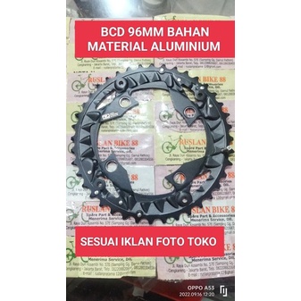Chain ring Shimano 40T BCD 96mm. SHIMANO CHAINRING 40T MATERIAL ALUMINIUM BCD 96MM sesuai iklan foto