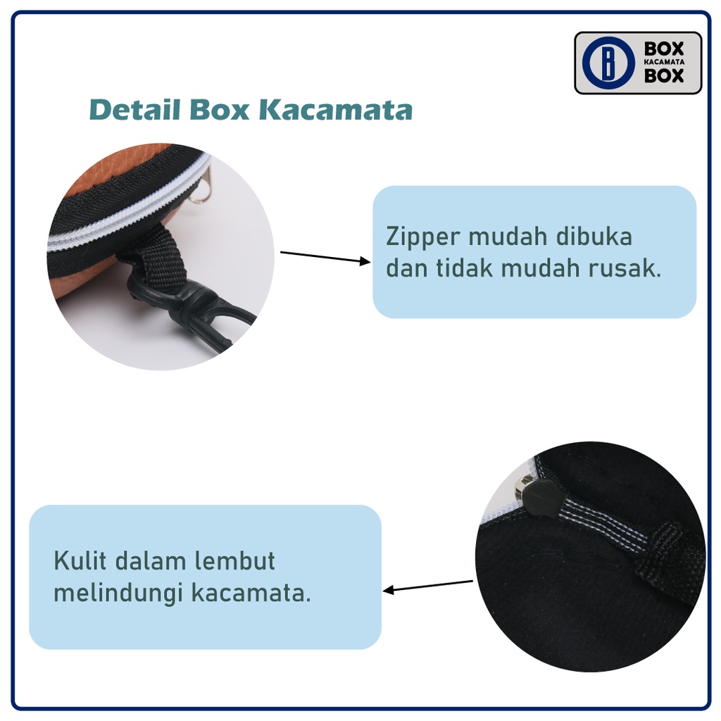 Box Kacamata Hard Case / Tempat Kacamata Resleting Model Kotak Box Zipper Motif Kulit Untuk Sunglasses New K 5