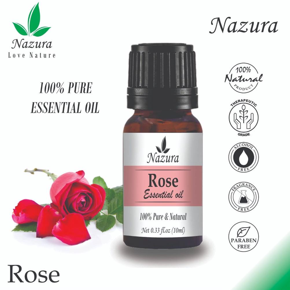 [KODE PRODUK FSCRM7278] Nazura Rose Essential Oil Murni 100% Minyak Aromaterapi Oil Essential Atsiri