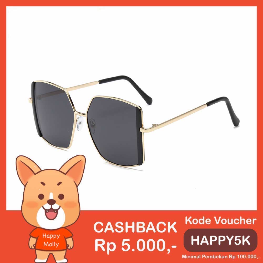 Kacamata UV400 [ Hitam ] Anti Radiasi - Sunglasses Wanita Korea - HM8151