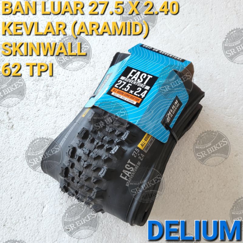 Ban Luar 27.5 x 2.40 Sepeda Enduro Trial Downhill MTB. KEVLAR SKINWALL. TUBELESS READY. DELIUM