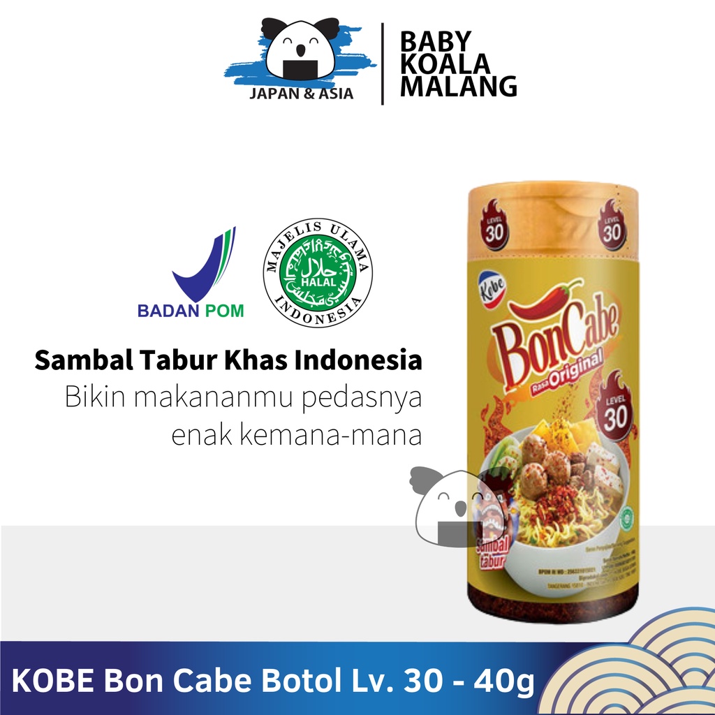 

KOBE BONCABE Level 30 Bon Cabe Botol 40 g Halal │ Lv. 30 Bubuk Cabai Pedass