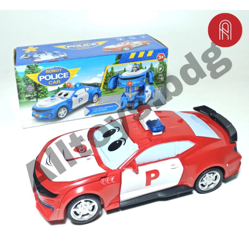 Mainan anak Mobil Robot Police Car