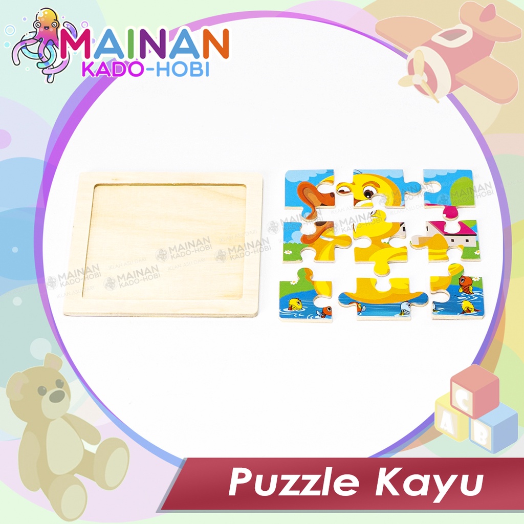 MAINAN MOTORIK PUZZLE SUSUN KARAKTER DUCK BEBEK