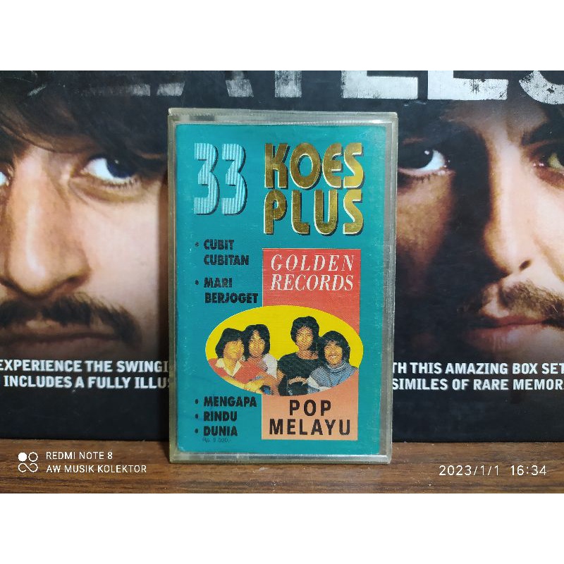 Kaset Pita : 33 KOES PLUS - GOLDEN RECORDS POP MELAYU C-90.