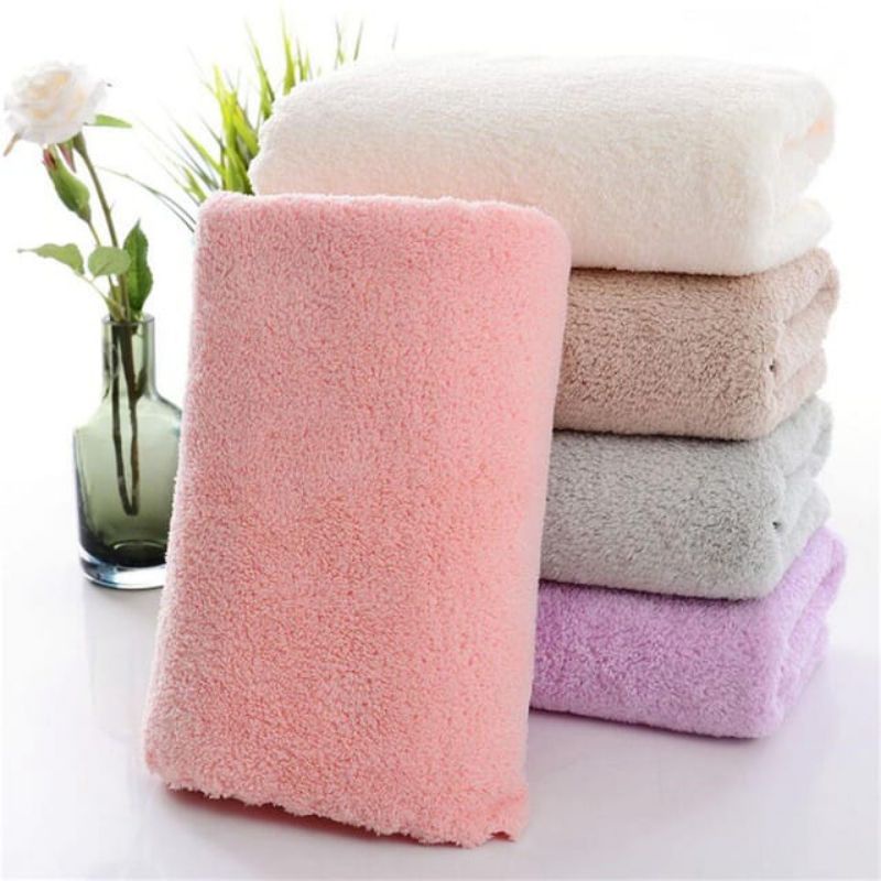 US252 Handuk Mandi Microfiber Bulu Premium 35x75cm Handuk Muka By Toko Haji Usman