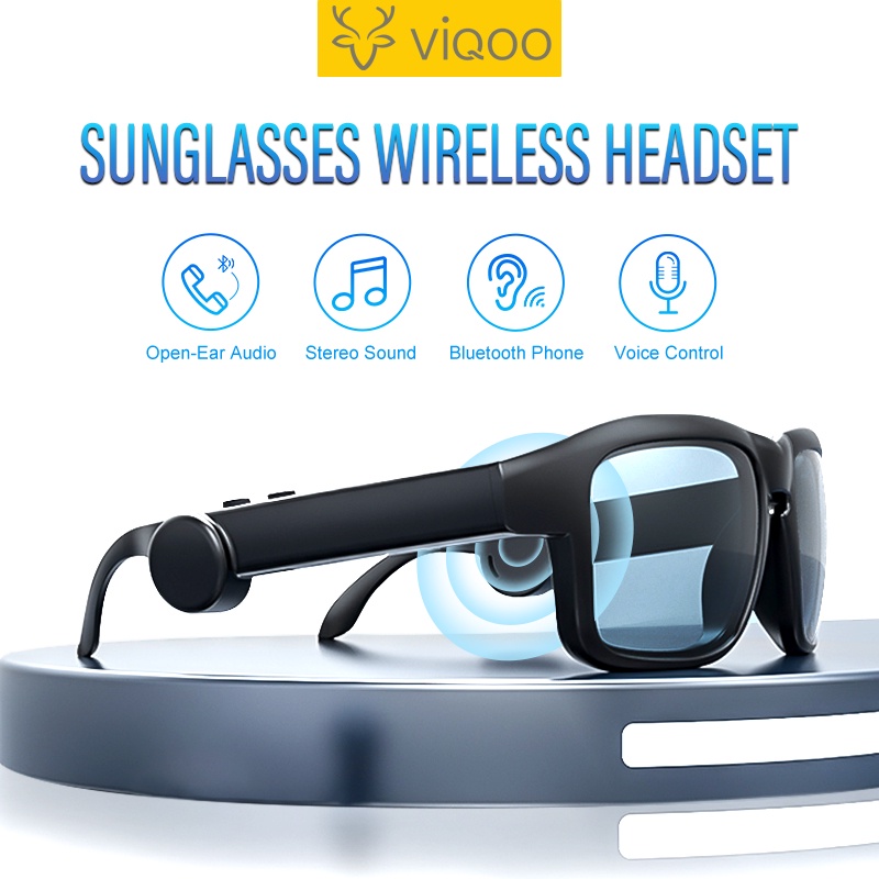 【COD】Viqoo Smart Audio Glasses with Open Ear Earphones Bluetooth Speaker with Dual Mic Glasses Headset - T73