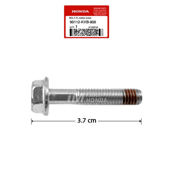 90112-KVB-900 Baut 10 Panjang 3,7 Cm Baut Paha Rem Bolt Flange 6X32 Beat Scoopy Spacy Vario