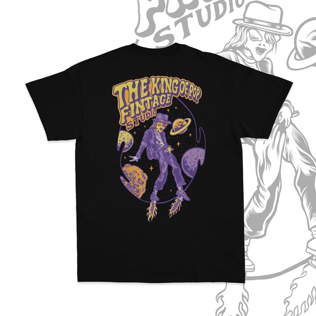 THE KING OF POP BLACK - FINTAGE TEES