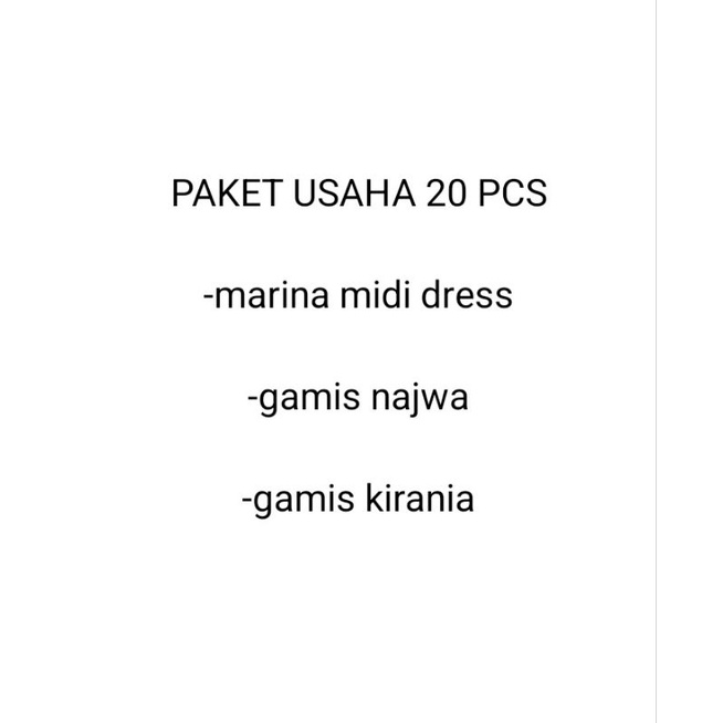 paket usaha 20 pcs harga murah terjangkau