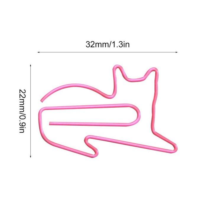 

50pcs / Kotak Klip Kertas Bentuk Hewan Bahan Logam Untuk Perlengkapan