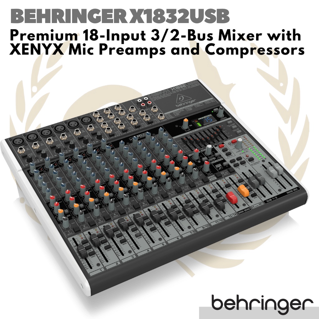 Jual Behringer Xenyx X1832USB Premium 18 Input 3 Bus Mixer USB