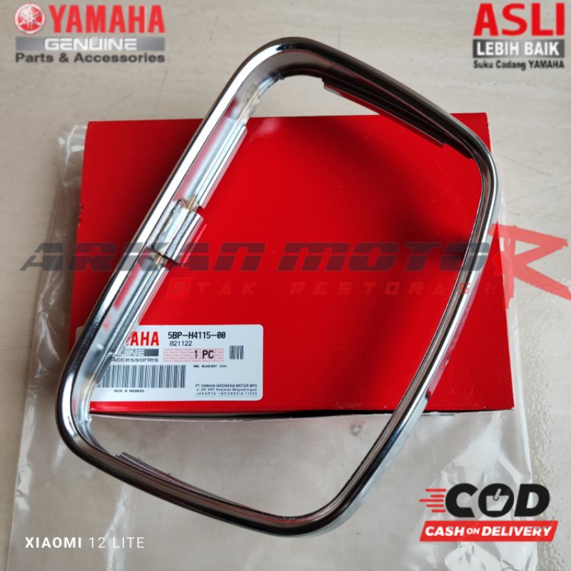 RIM/RING REFLEKTOR BATOK LAMPU DEPAN OVAL RX KING 2002-2006,SCORPIO OLD ASLI ORI