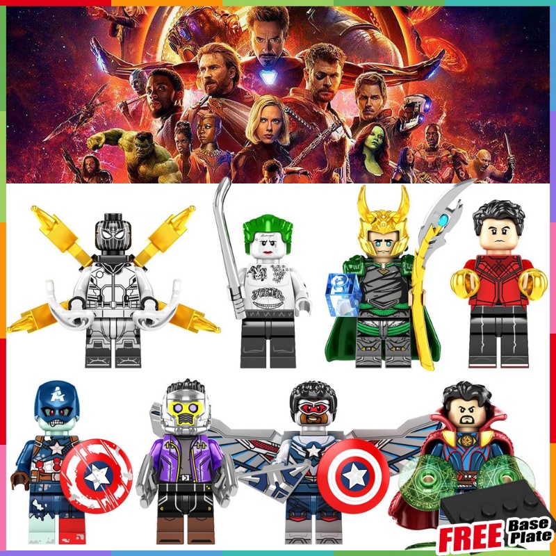 Shang Chi Minifigures Loki Joker Bintang Lord Falcon Doctor Strange Marvel Rakitan Mainan Hadiah Angka Mini CY1009