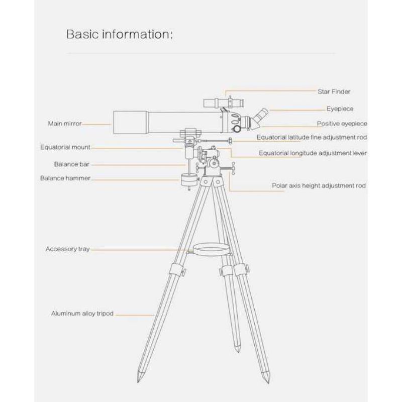 BEEBEST Teropong Bintang Astronomical Telescope - XA90