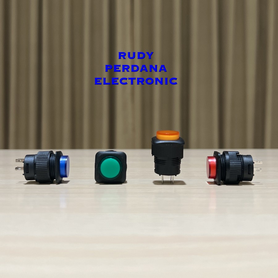SWITCH PUSH BUTTON SAKLAR ON OFF 4 PIN KOTAK 3A 250V 5A 30V R16-504AD