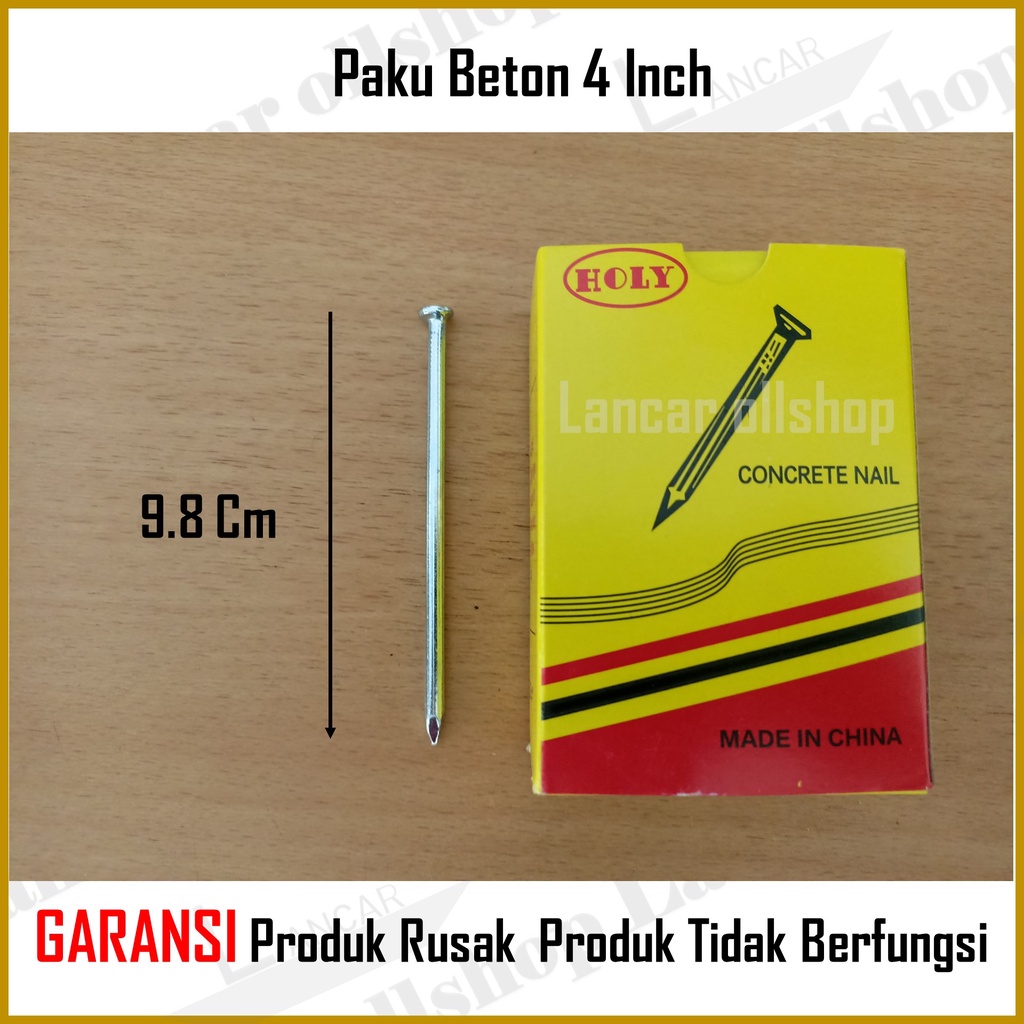 Paku beton putih 4 inch 3 ons/kotak