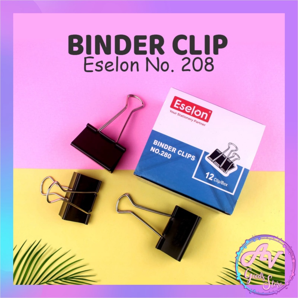 

Binder Clip 60mm no 280 (6pcs/box) / Double Clip / Paper Clip / Klip Kertas