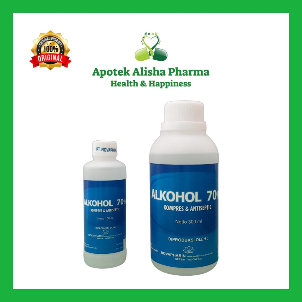 ALKOHOL 70% 100ml-Alkohol Antiseptik/Pembersih Luka/Kompres Luka