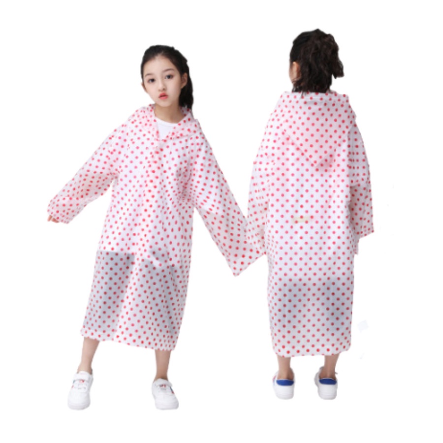 Jas Hujan Terusan Anak Eva Polkadot Korea kid poncho ponco kids unisex cakep