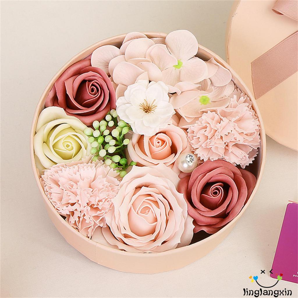 Llx-sabun Flower in Box Hadiah Untuk Syukuran Valentine Hari