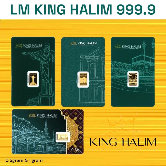 LM Emas Logam Mulia King Halim MASJID NABAWI / MASJIDIL HARAM / CHRIST REDEEMER / PETRA GOLD  7 Wond