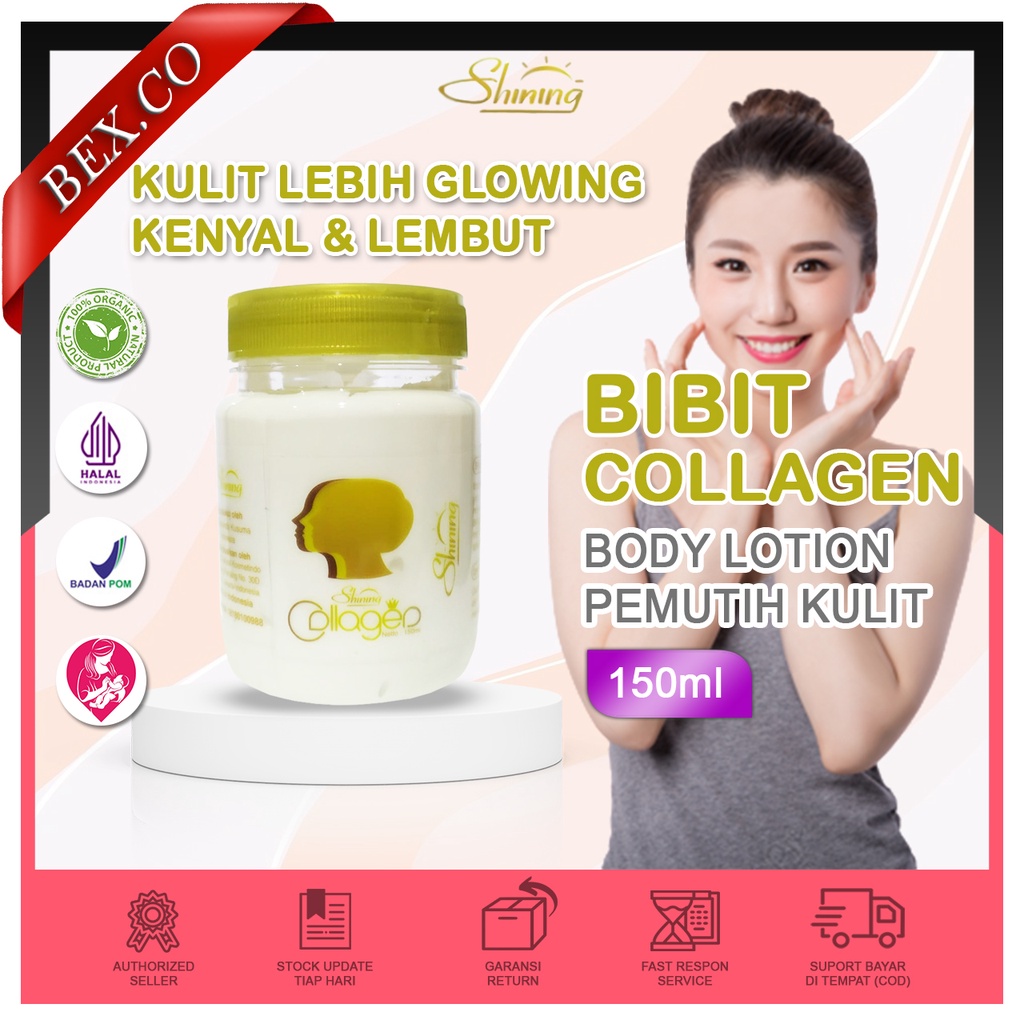 [COD] SHINING - Bibit Collagen Pemutih Badan Bibit Colagen Body Lotion Pemutih Kulit Original Bpom B